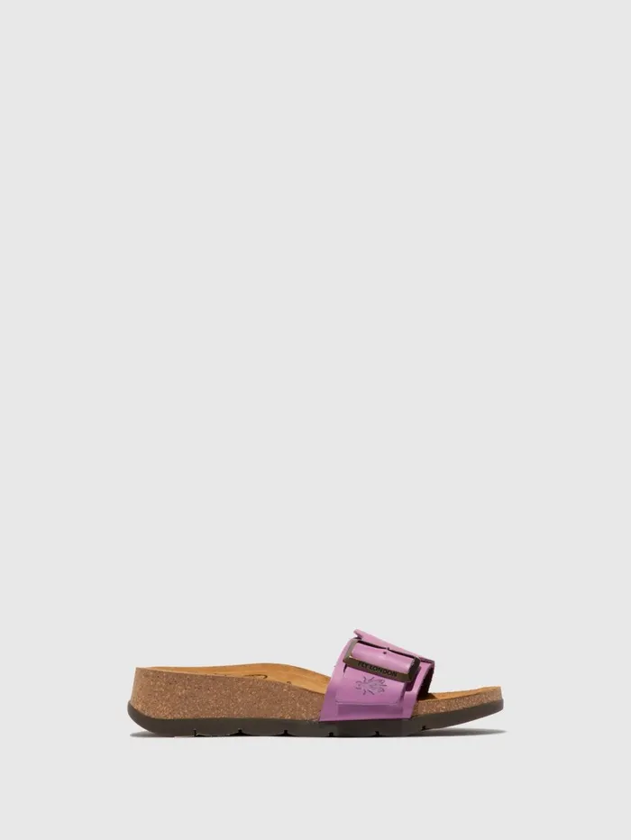 Open Toe Mules CARB851FLY VIOLET Women Fly London Mules