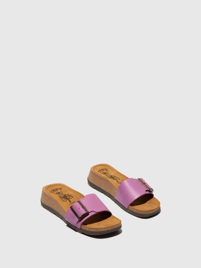 Open Toe Mules CARB851FLY VIOLET Women Fly London Mules