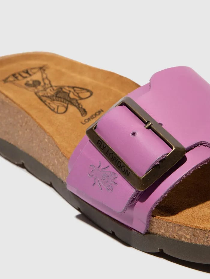 Open Toe Mules CARB851FLY VIOLET Women Fly London Mules