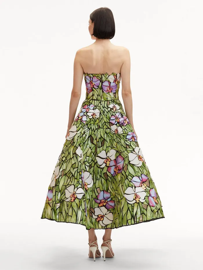 Orchid Mosaic Cocktail Dress Multi Women Oscar De La Renta Dresses Orchid Mosaic Cocktail Dress Multi Women Oscar De La Renta Dresses