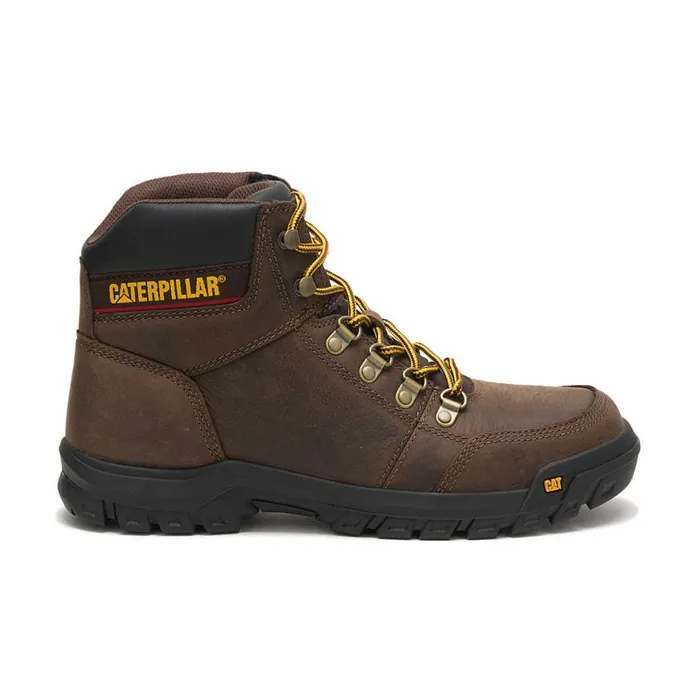 Outline Work Boot Seal Brown Men Cat Footwear Soft Toe