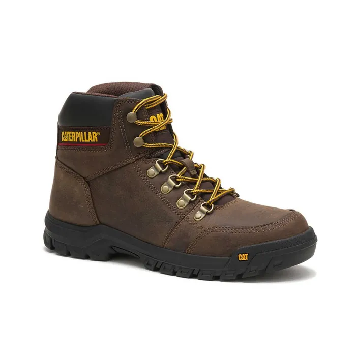 Outline Work Boot Seal Brown Men Cat Footwear Soft Toe