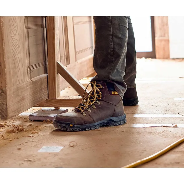 Outline Work Boot Seal Brown Men Cat Footwear Soft Toe