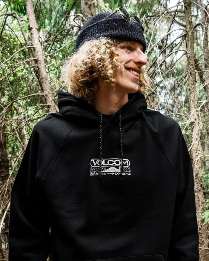 Outthere Pullover Hoodie 8211 Black Mens Volcom Hoodies and Sweatshirts