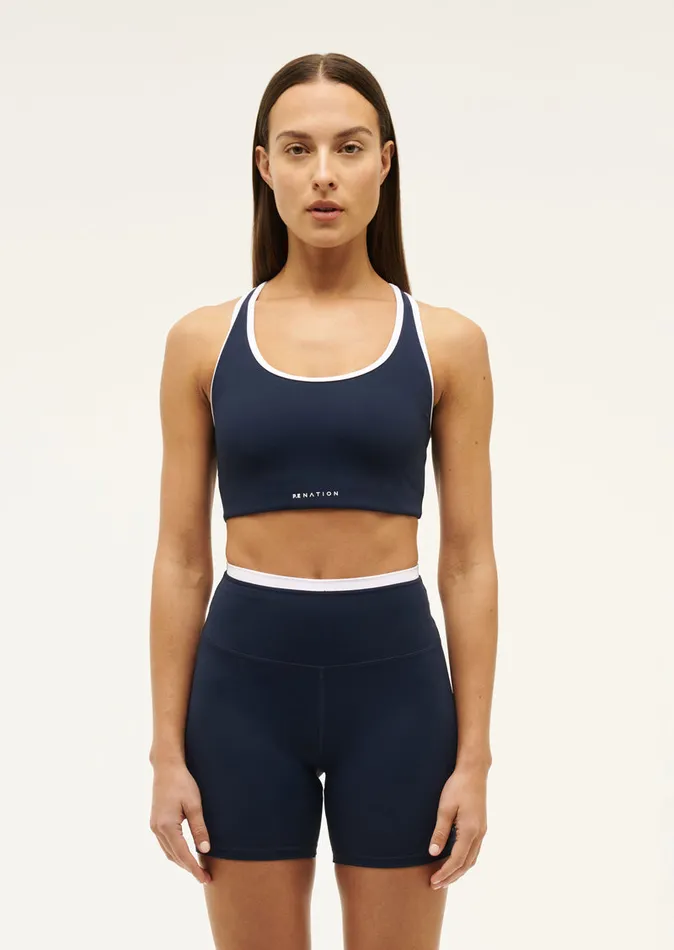 PE Nation Activewear Women STELLAR SPORTS BRA IN DARK NAVY