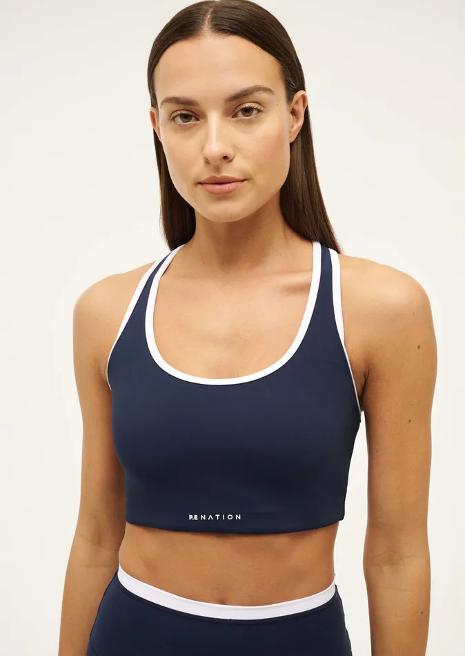 PE Nation Activewear Women STELLAR SPORTS BRA IN DARK NAVY