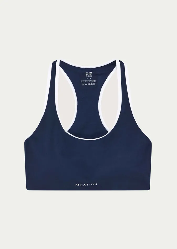 PE Nation Activewear Women STELLAR SPORTS BRA IN DARK NAVY