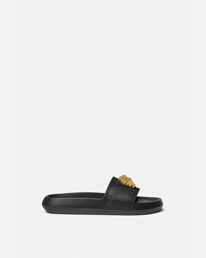 Palazzo Slides Black Women Versace Sandals
