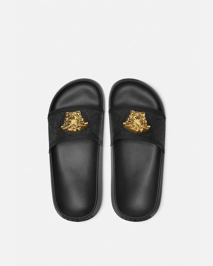 Palazzo Slides Black Women Versace Sandals