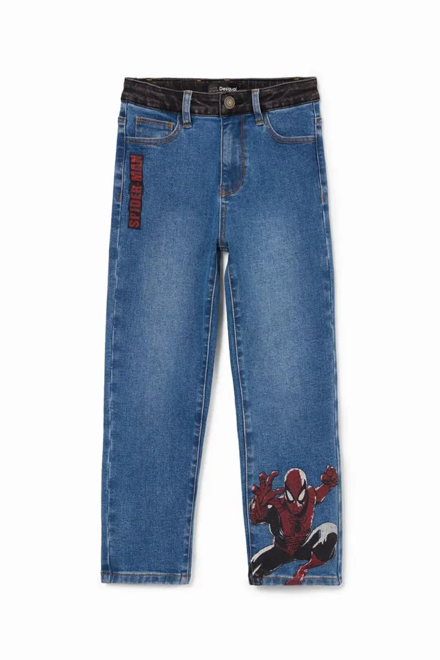 Pants and Jeans Kids Desigual Embroidered Spiderman Jeans Blue