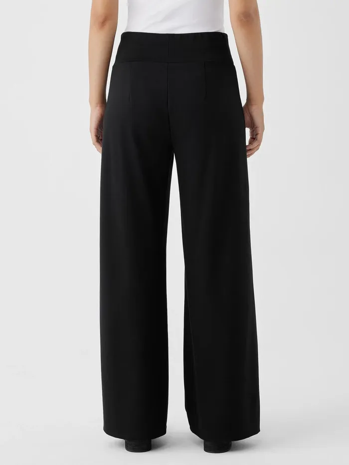 Pants Shorts and Jumpsuits Women Eileen Fisher Washable Flex Ponte HighWaisted Pant Black