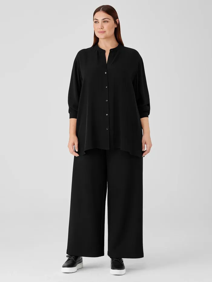 Pants Shorts and Jumpsuits Women Eileen Fisher Washable Flex Ponte HighWaisted Pant Black