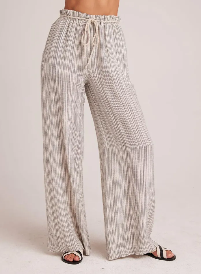 Pants Women Bella Dahl Drawcord Wide Leg Pant 8211 Eze Slub Stripe Pants Women Bella Dahl Drawcord Wide Leg Pant 8211 Eze Slub Stripe