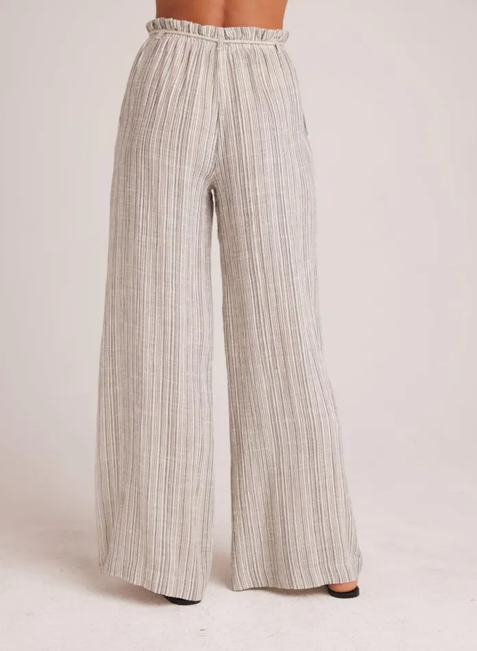 Pants Women Bella Dahl Drawcord Wide Leg Pant 8211 Eze Slub Stripe Pants Women Bella Dahl Drawcord Wide Leg Pant 8211 Eze Slub Stripe
