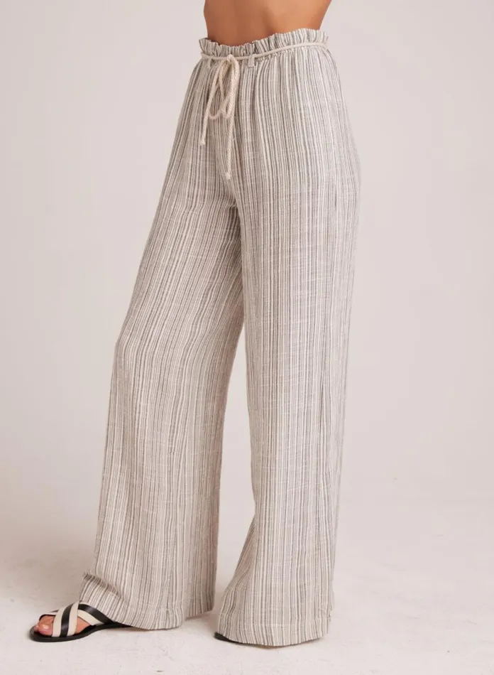 Pants Women Bella Dahl Drawcord Wide Leg Pant 8211 Eze Slub Stripe Pants Women Bella Dahl Drawcord Wide Leg Pant 8211 Eze Slub Stripe