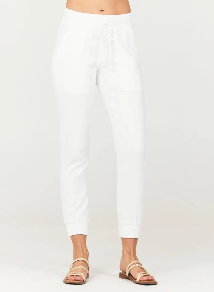 Pants Women Bella Dahl Pocket Jogger 8211 White Pants Women Bella Dahl Pocket Jogger 8211 White