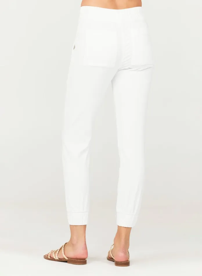 Pants Women Bella Dahl Pocket Jogger 8211 White Pants Women Bella Dahl Pocket Jogger 8211 White