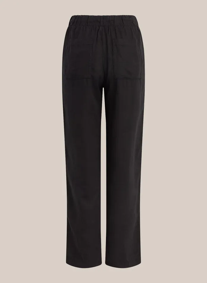 Pants Women Bella Dahl Side Ladder Trim Pocket Trouser 8211 Black