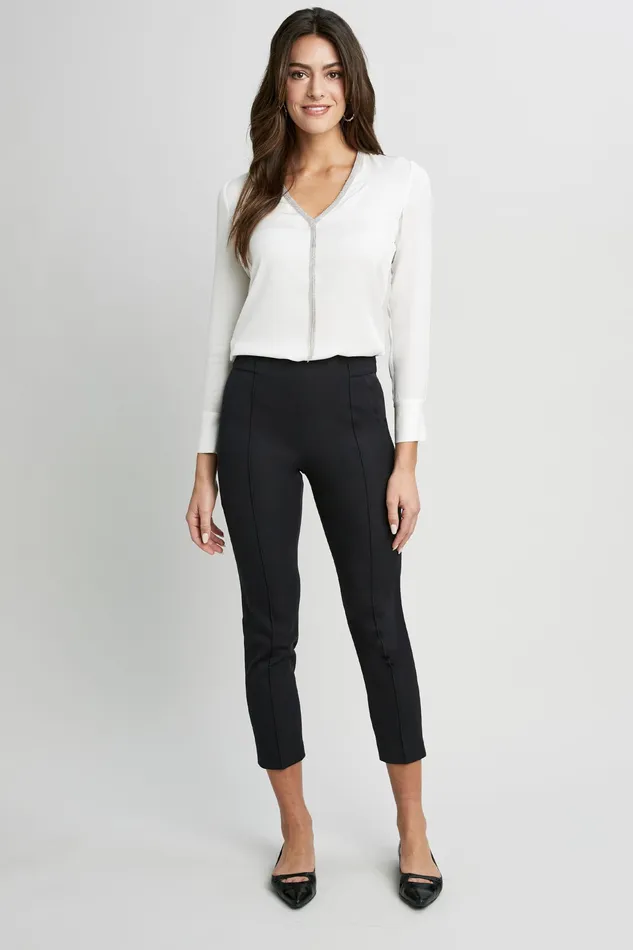 Pants Women Elie Tahari Contour Slim Pant BLACK