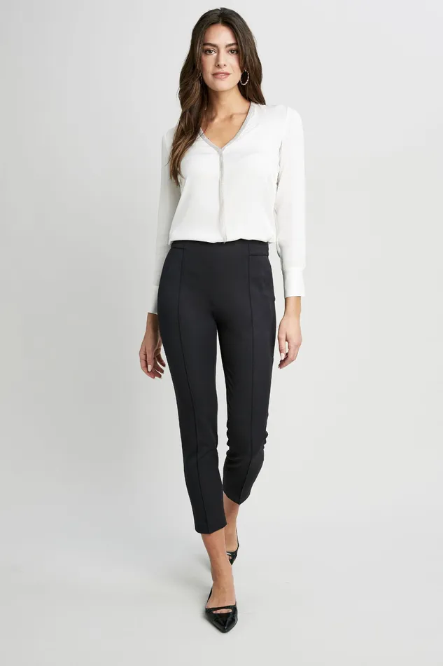 Pants Women Elie Tahari Contour Slim Pant BLACK