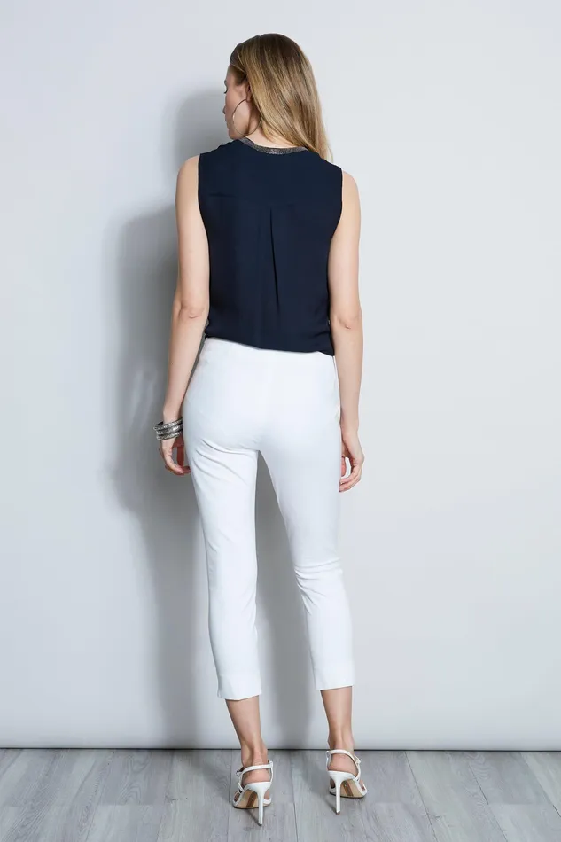 Pants Women Elie Tahari Cropped Skinny Pant WHITE