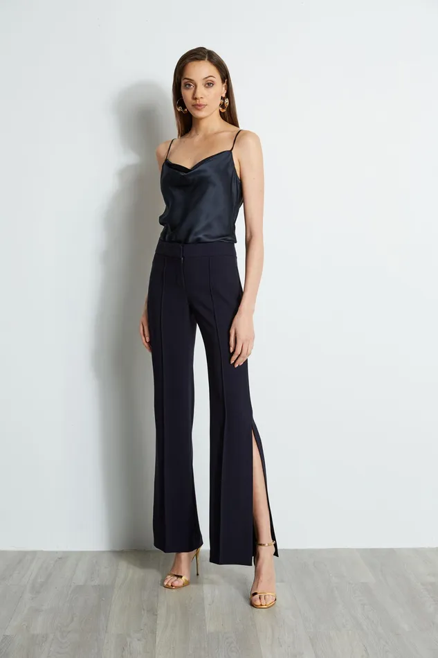 Pants Women Elie Tahari Side Slit Pant STARGAZER