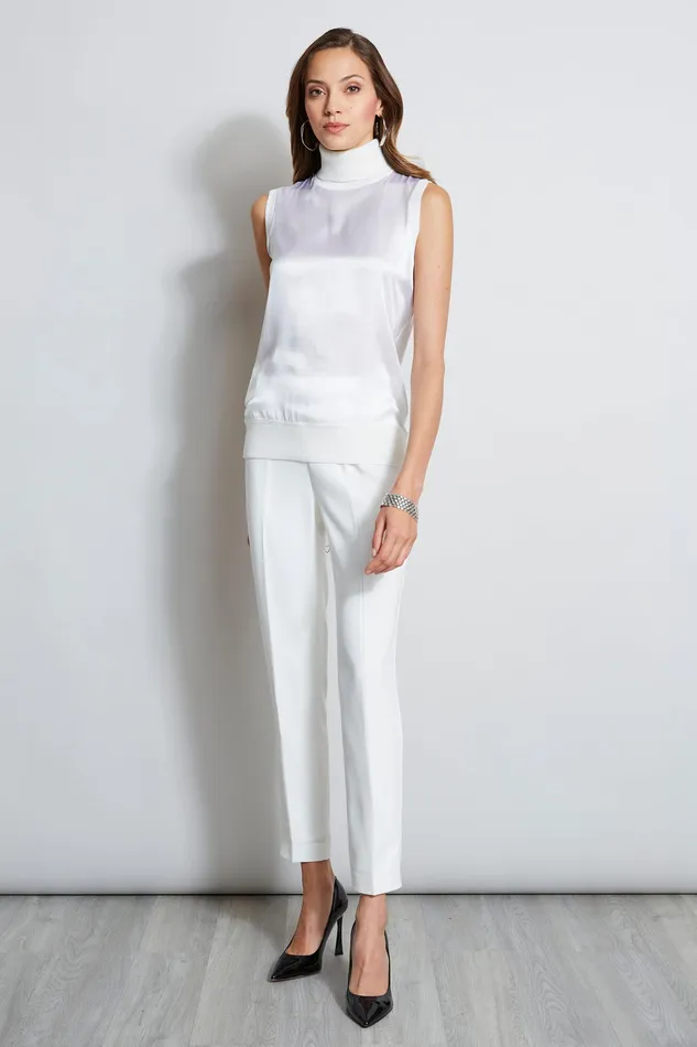 Pants Women Elie Tahari Slim Crepe Pant FOAM