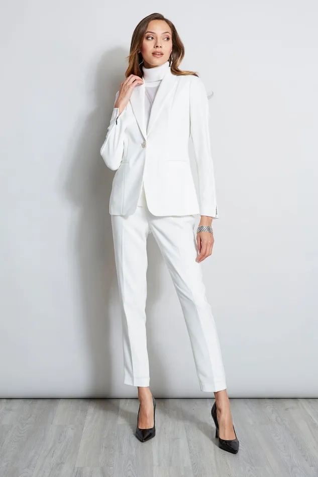 Pants Women Elie Tahari Slim Crepe Pant FOAM
