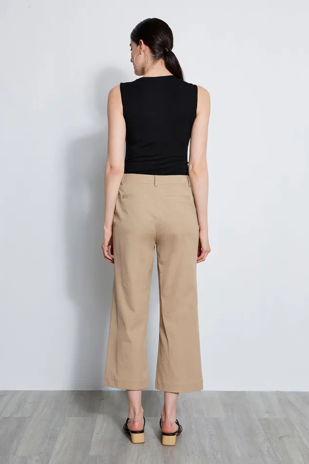 Pants Women Elie Tahari Stretch Twill Snap Pant RATTAN