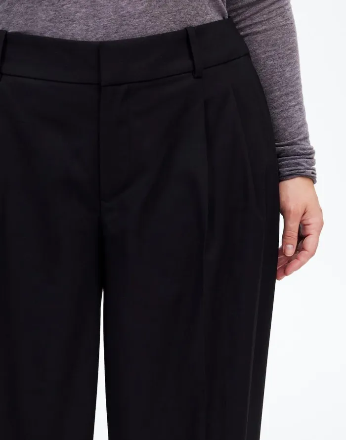 Pants Women Madewell The Plus Harlow SuperwideLeg Trouser In Flannel Black