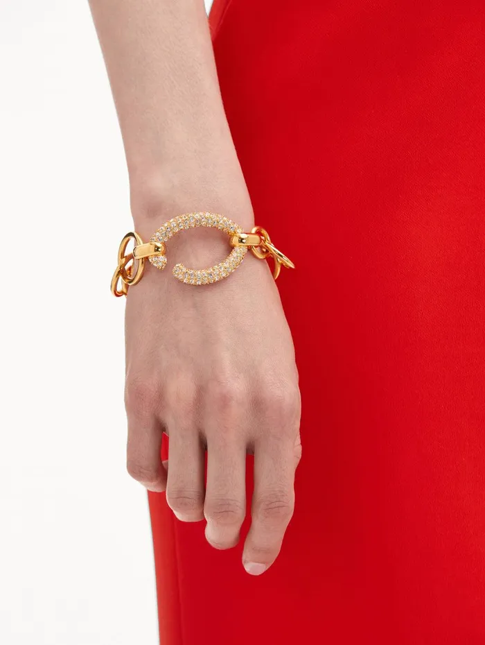 Pav O ChainLink Bracelet Gold Women Oscar De La Renta Bracelets Pav O ChainLink Bracelet Gold Women Oscar De La Renta Bracelets