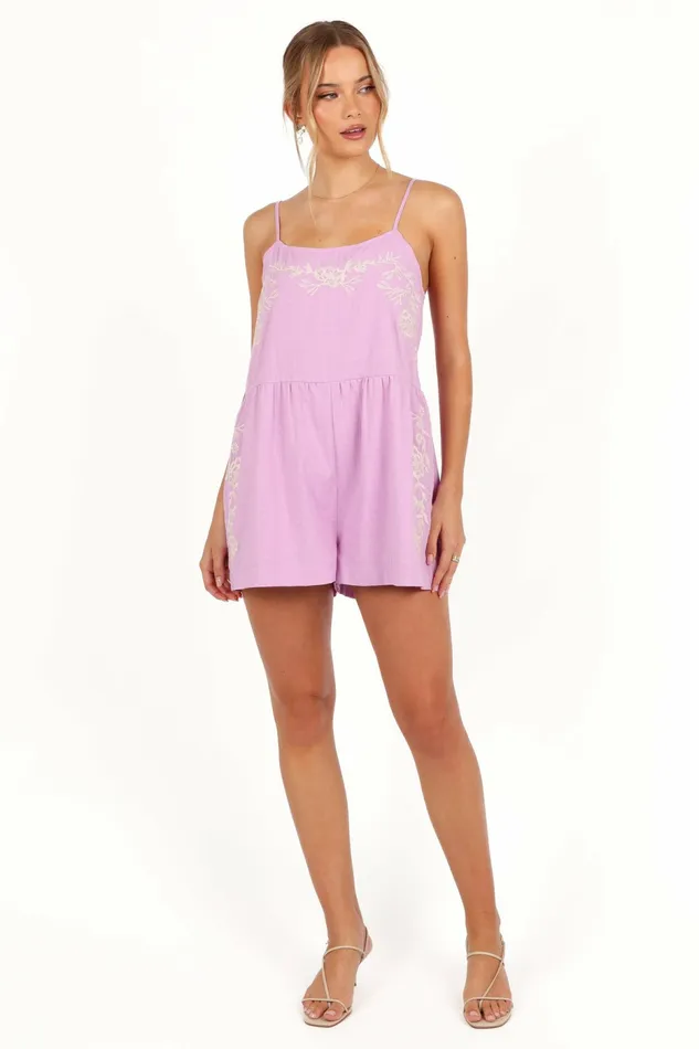 Petal and Pup Aniston Romper Pink Purple Women Jumpsuits and Rompers