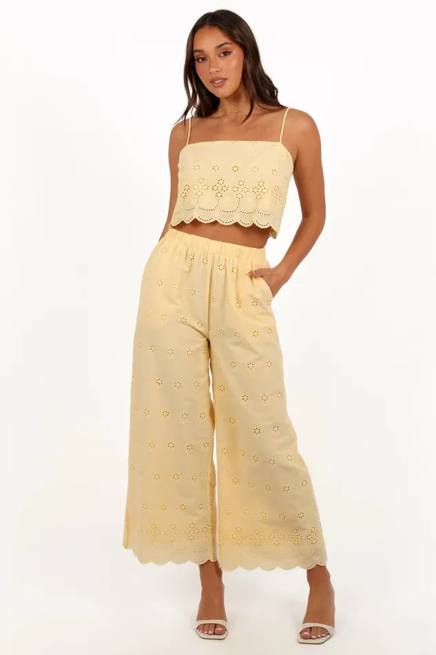 Petal and Pup Clementine Pant Set Honeysuckle Yellow Women Matching Sets