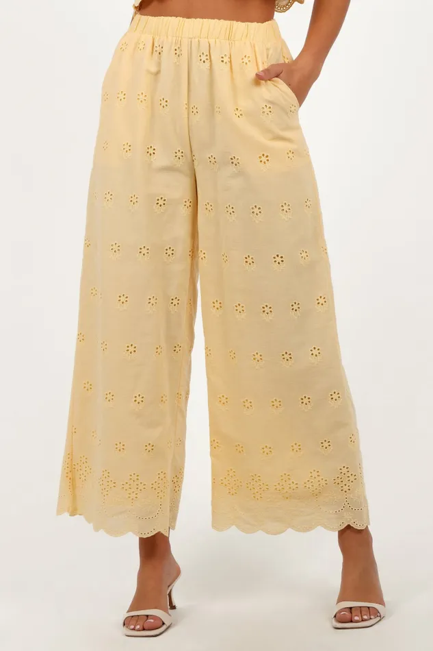 Petal and Pup Clementine Pant Set Honeysuckle Yellow Women Matching Sets