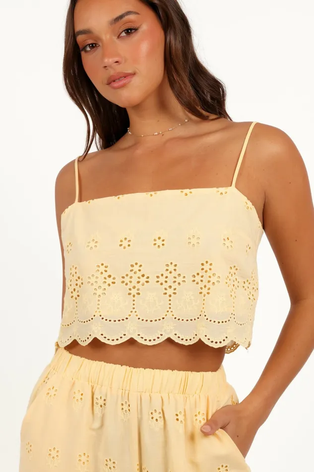 Petal and Pup Clementine Pant Set Honeysuckle Yellow Women Matching Sets