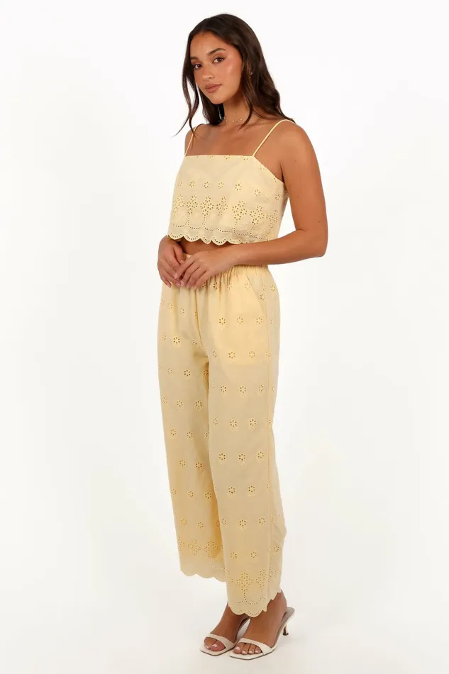 Petal and Pup Clementine Pant Set Honeysuckle Yellow Women Matching Sets