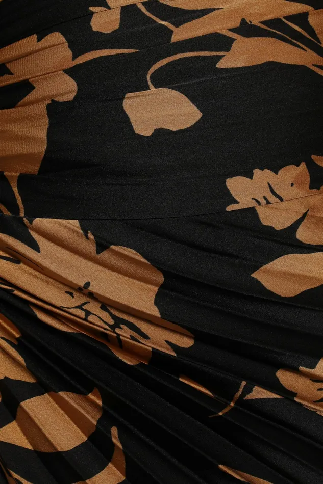 Petal and Pup Dresses Women Kleo One Shoulder Maxi Dress BlackGold