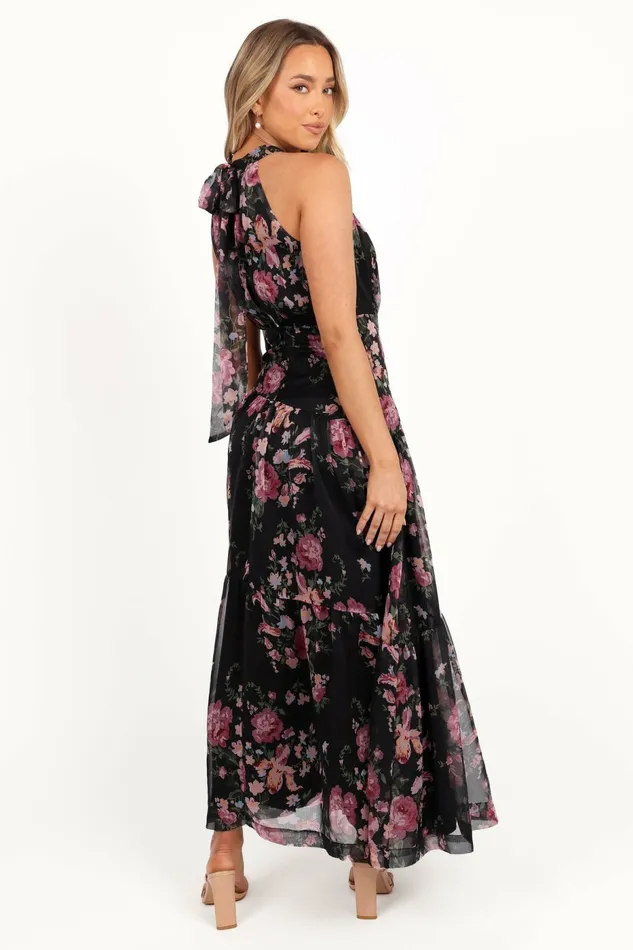 Petal and Pup Eden Maxi Dress Black Floral Women Winter Dresses