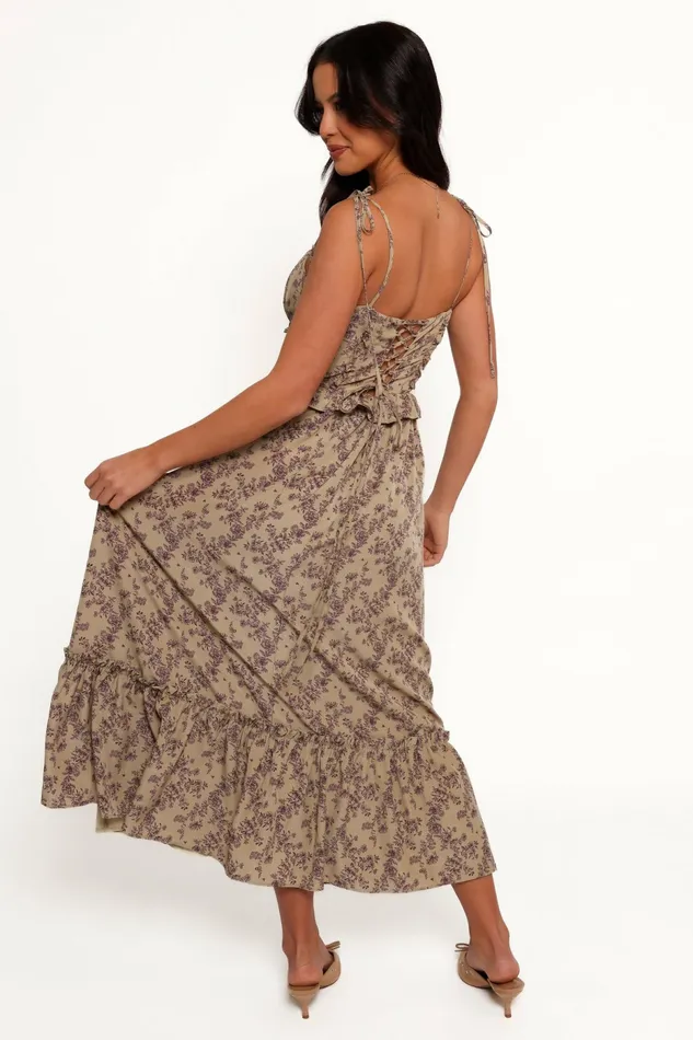 Petal and Pup Event Dresses Women Karie Midi Dress OliveDark Purple