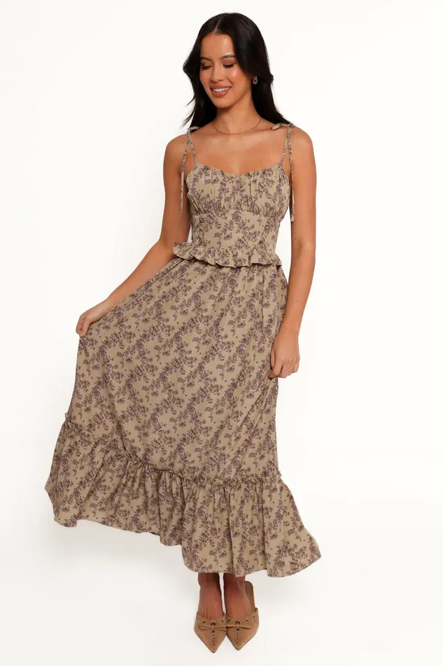 Petal and Pup Event Dresses Women Karie Midi Dress OliveDark Purple
