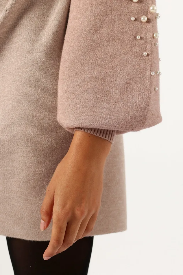 Petal and Pup Event Dresses Women Maeve Long Sleeve Mini Dress Mocha