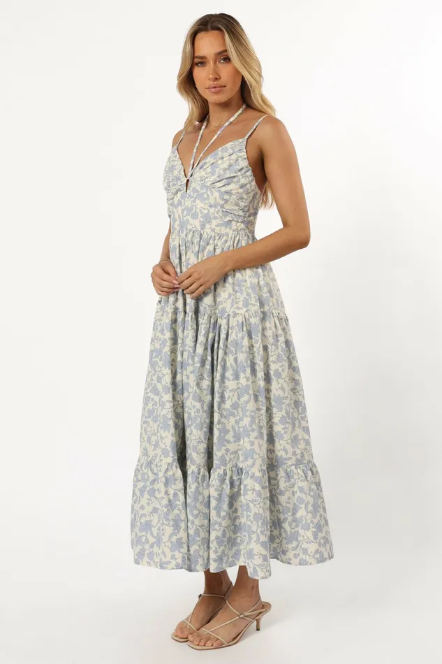 Petal and Pup Indy Midi Dress Blue Women Floral Dresses