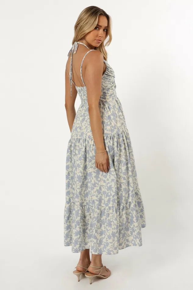 Petal and Pup Indy Midi Dress Blue Women Floral Dresses
