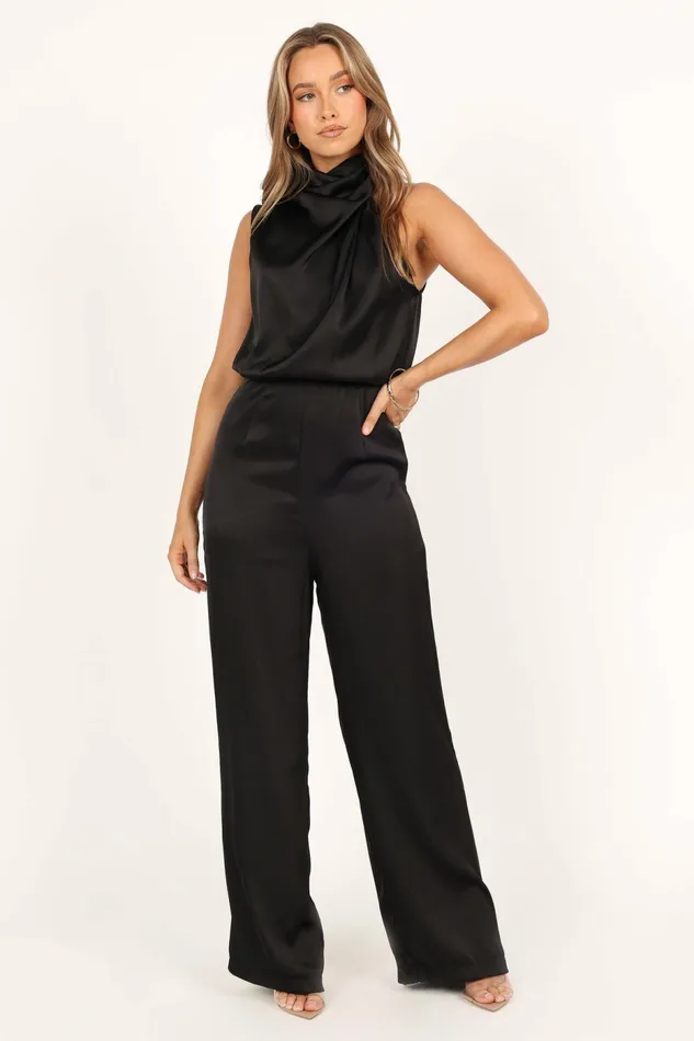 Petal and Pup Jumpsuits and Rompers Women Savannah One Shoulder Jumpsuit Black Petal and Pup Jumpsuits and Rompers Women Savannah One Shoulder Jumpsuit Black