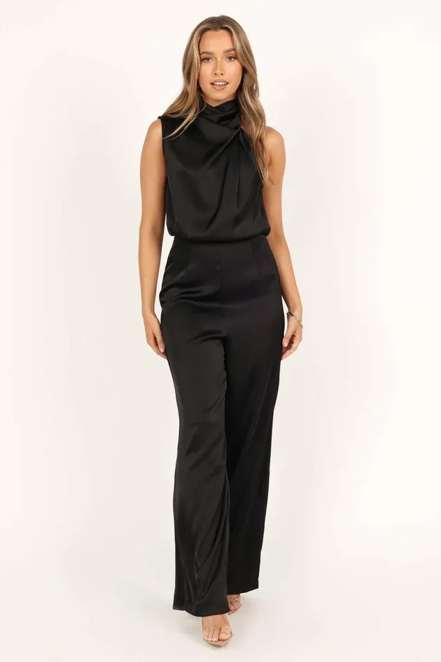 Petal and Pup Jumpsuits and Rompers Women Savannah One Shoulder Jumpsuit Black