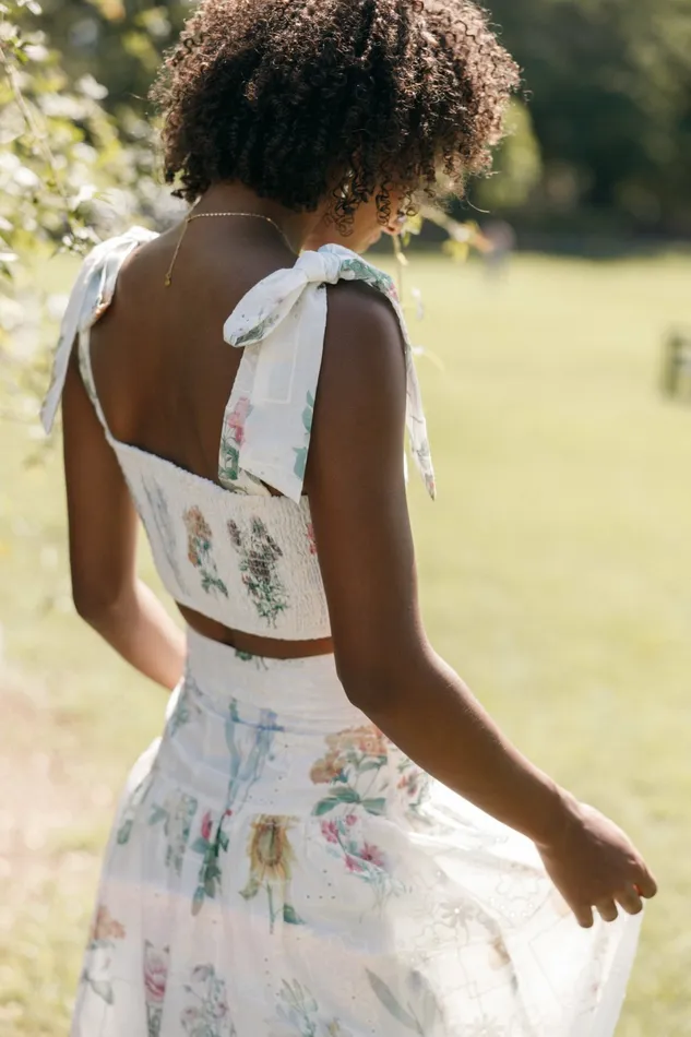 Petal and Pup Kara Two Piece Set White Floral Women Matching Sets