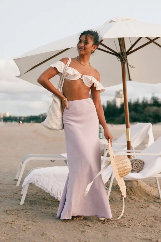 Petal and Pup Kate Top Dotted Pink Women Swim