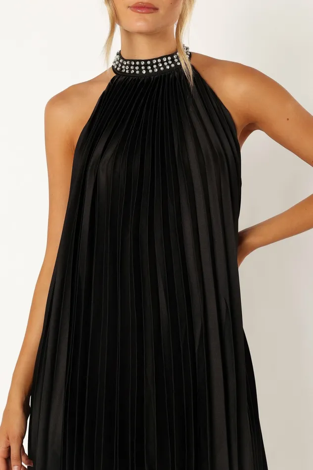 Petal and Pup Lizzy Halterneck Mini Dress Black Women Event Dresses
