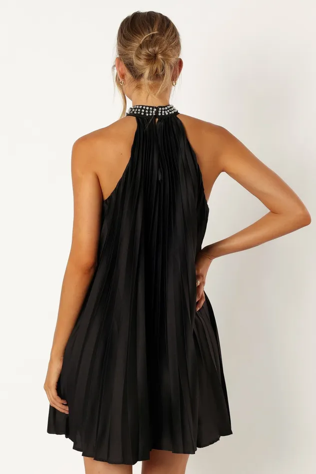 Petal and Pup Lizzy Halterneck Mini Dress Black Women Event Dresses