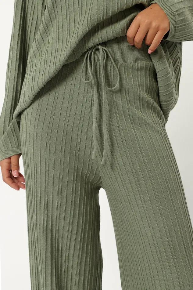 Petal and Pup Loungewear Women Sonole Cable Knit Pant Khaki